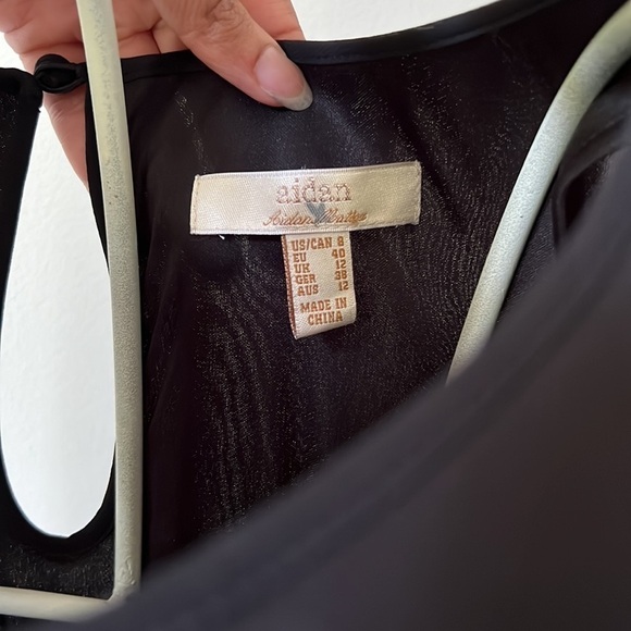 NWT Aiden by Biden Mattox Blk/ Multicolor sequined skirt mini dress - Picture 6 of 9